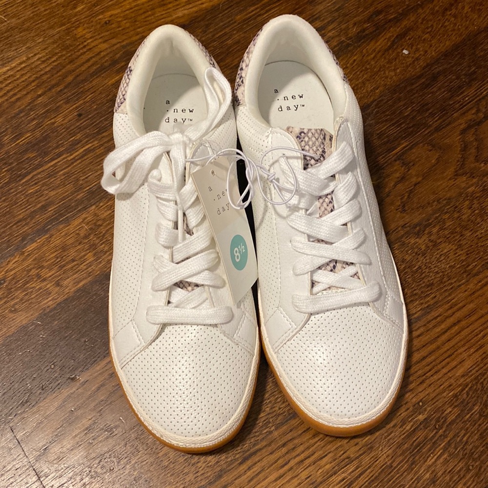 A new day white sneakers